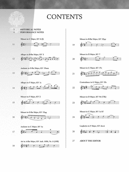 Mozart – 15 Easy Piano Pieces