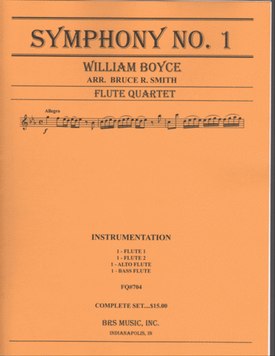 Symphony No. 1 Flute Quartet scores gallery preview page 1