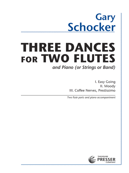 3 Dances for 2 Flutes and Pno