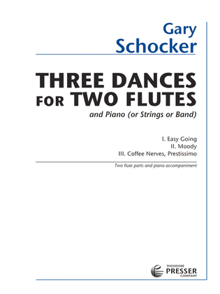 Book cover for 3 Dances for 2 Flutes & Piano