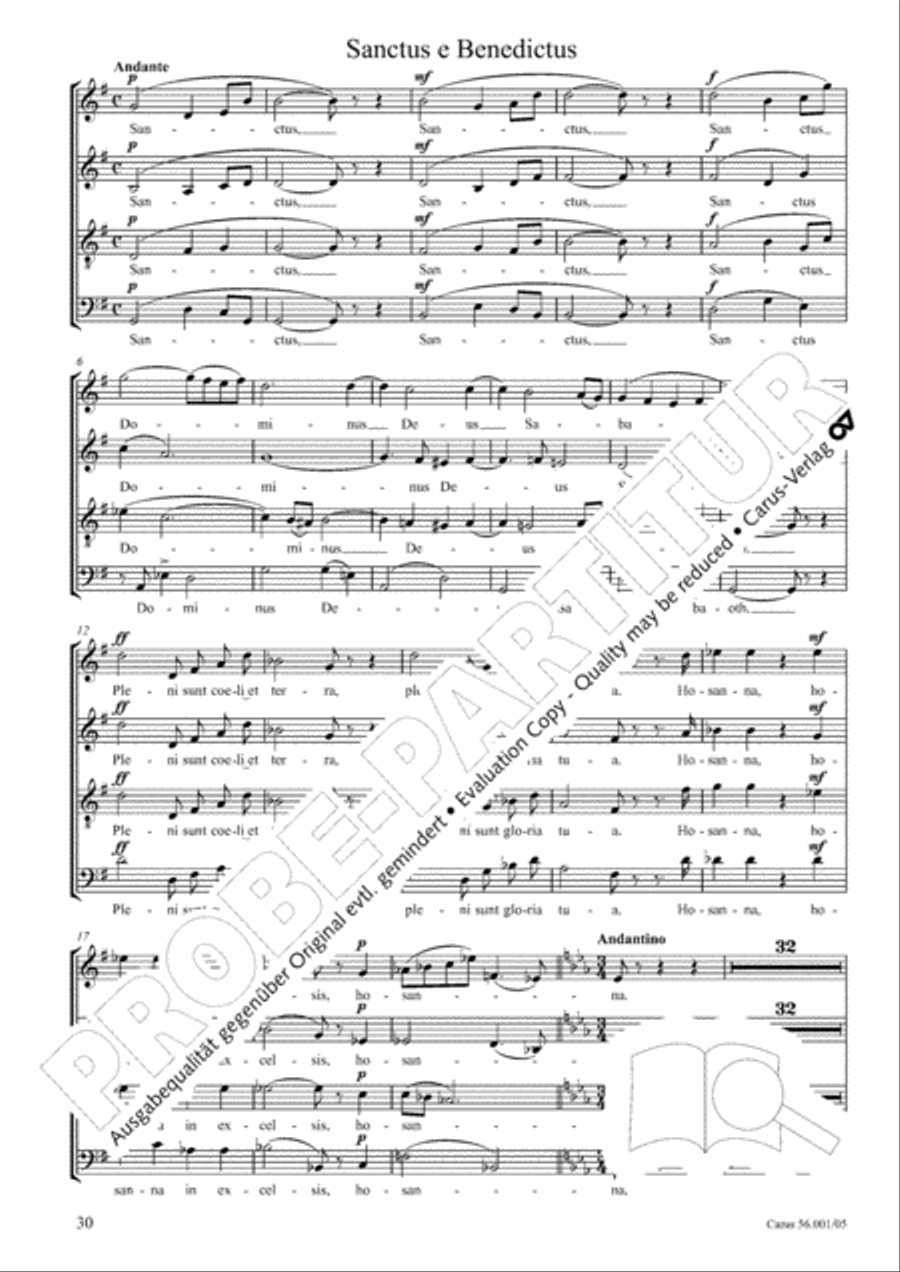 Edizione Nazionale delle Opere di Giacomo Puccini. III. Vocal music; 2. Messa a 4 voci (vol. III/2) 4-Part scores gallery preview page 31