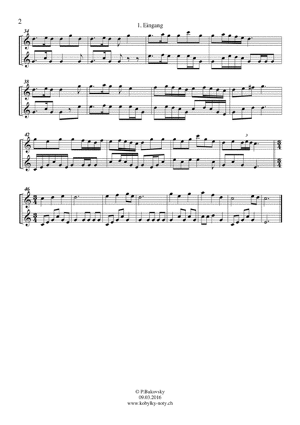 P. Bakovsky: Music for St. Hubert's Day (Hubertusmesse) for 2 (Hunting) Horns image number null