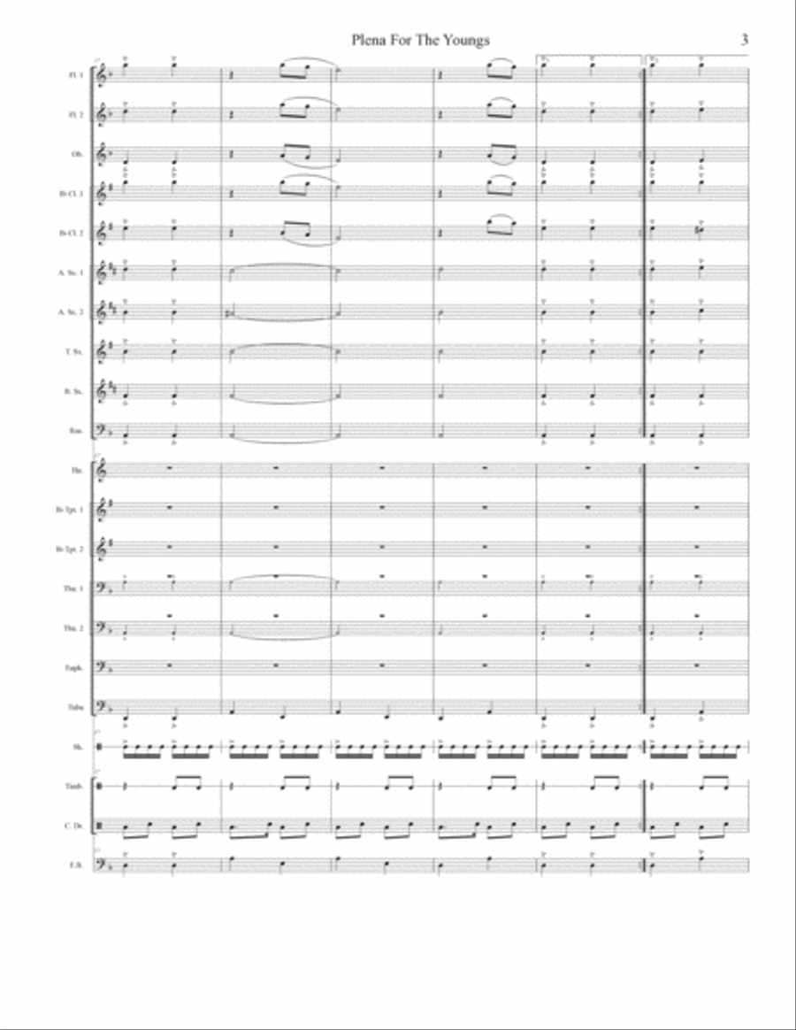 Plena For The Youngs Concert Band scores gallery preview page 4