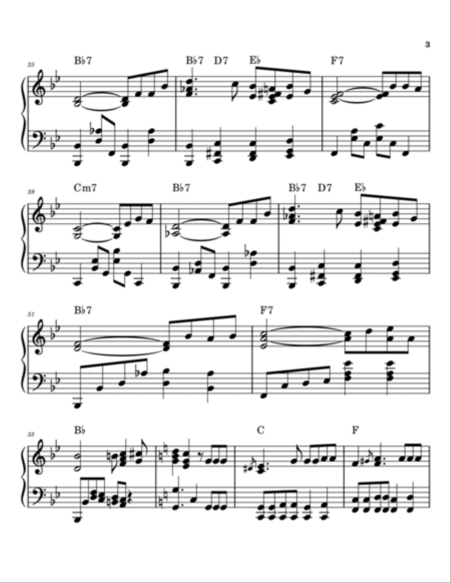 How Great Thou Art (easy jazz up in key of Bb and C) Piano Solo scores gallery preview page 3