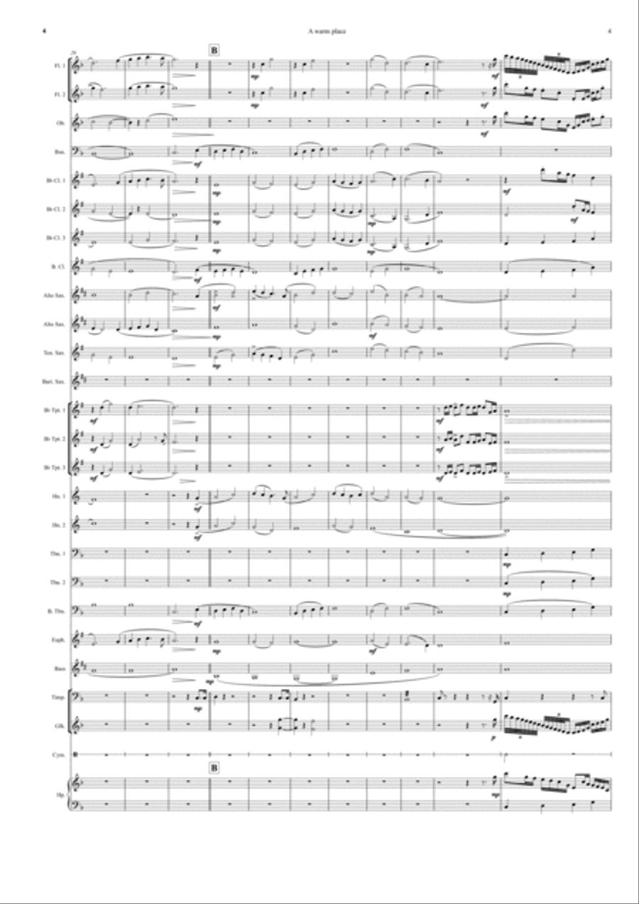 A warm Place By jannes jacobs Concert Band scores gallery preview page 4