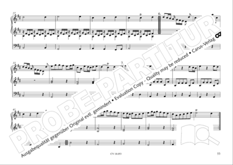 Das Husumer Orgelbuch von 1758 Organ Solo scores gallery preview page 54