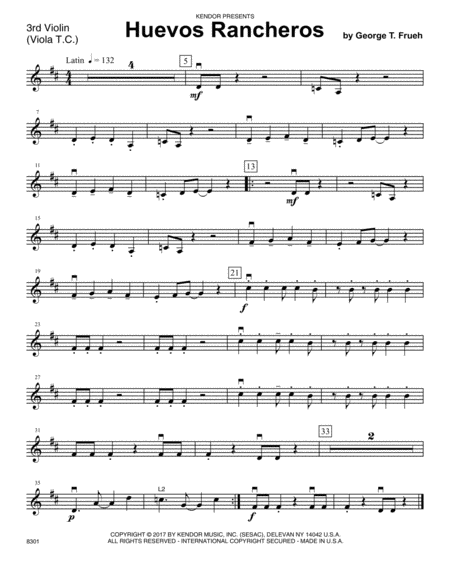 Huevos Rancheros - Violin 3 (Viola T.C.)