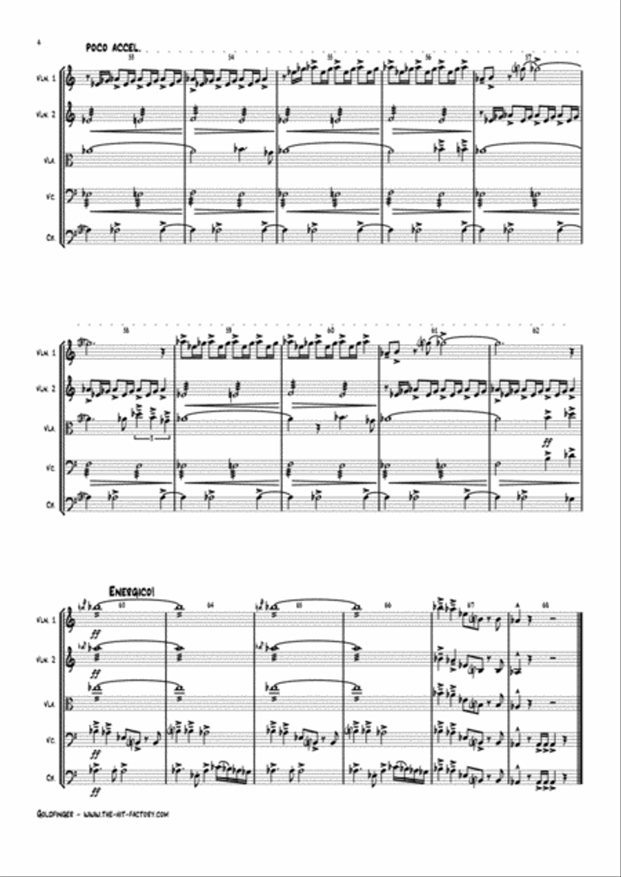 Goldfinger String Quartet scores gallery preview page 4