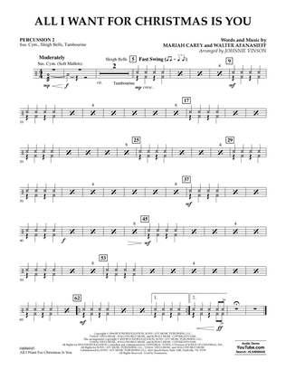 Book cover for All I Want For Christmas Is You (arr. Johnnie Vinson) - Percussion 2