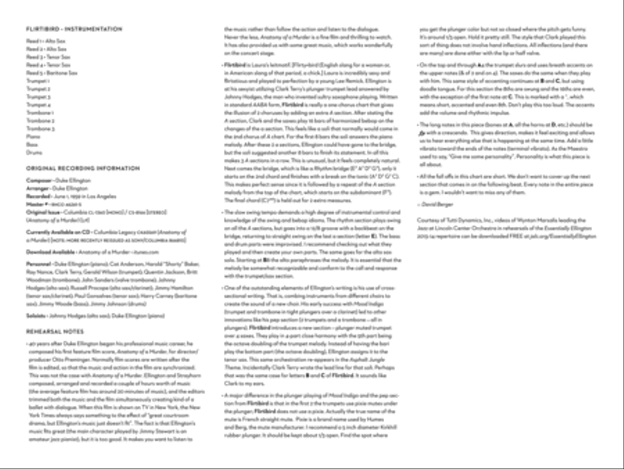Flirtbird (from Anatomy of a Murder): Score Jazz Ensemble scores gallery preview page 4