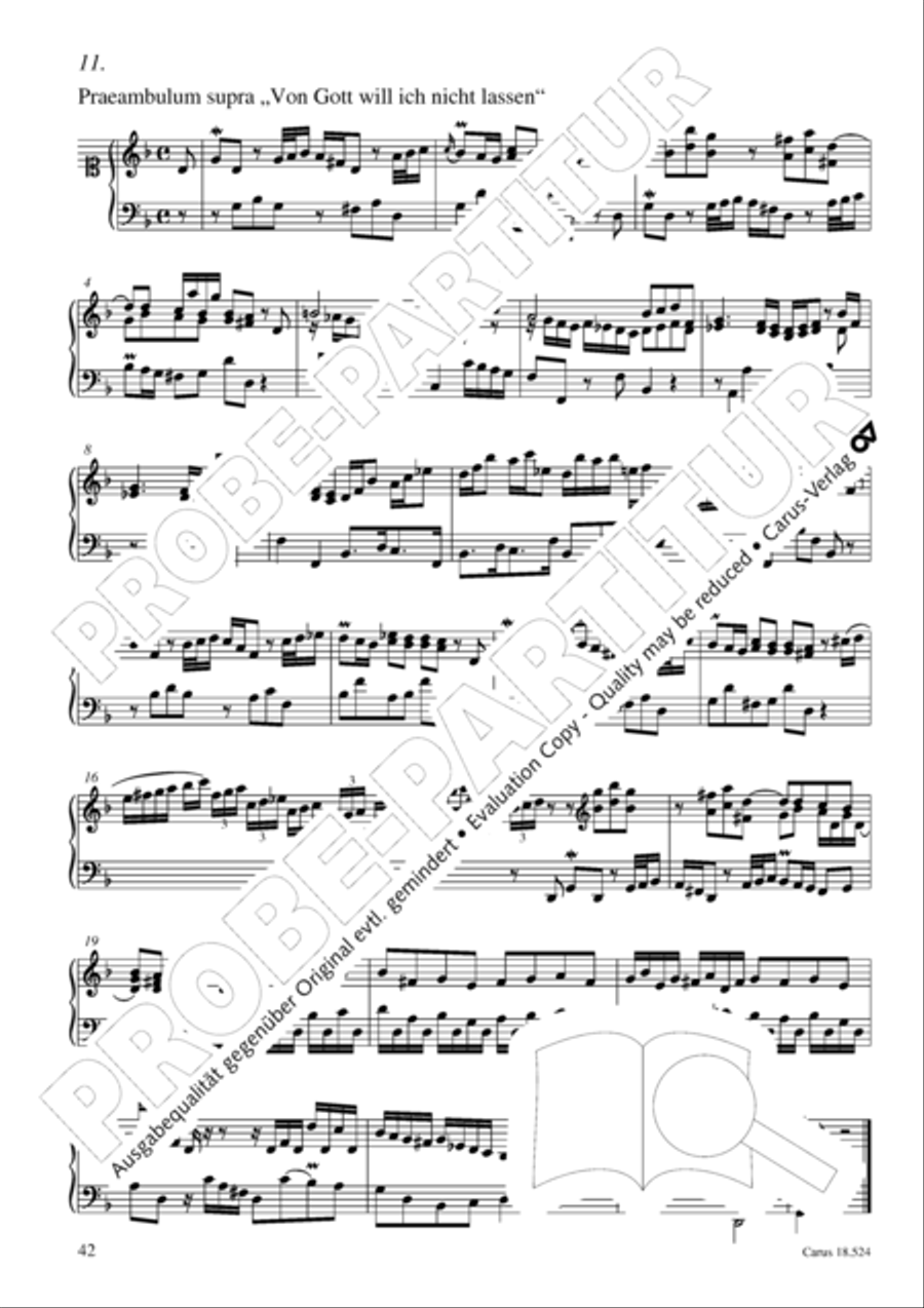 Chorale arrangements. First part of the Clavier-Ubung Collection / Songbook scores gallery preview page 43