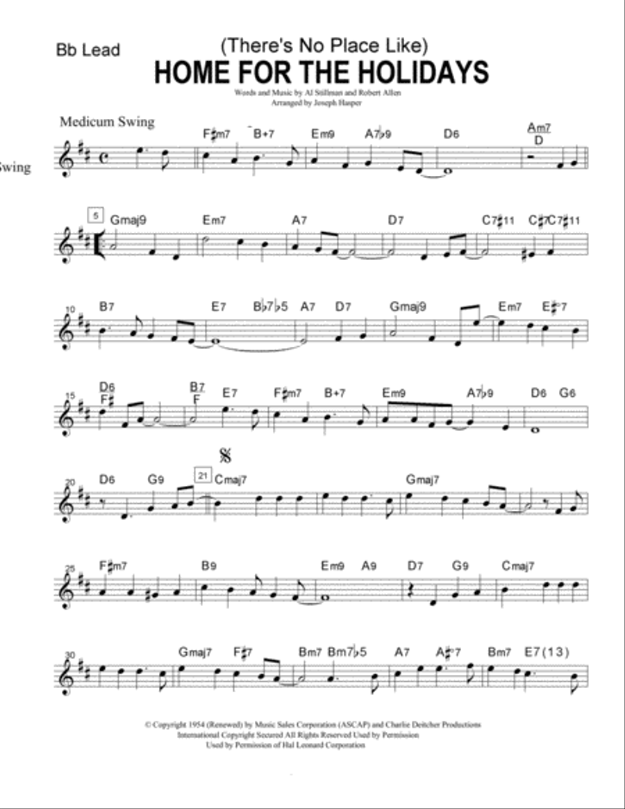 (There's No Place Like) Home For The Holidays Jazz Ensemble scores gallery preview page 4