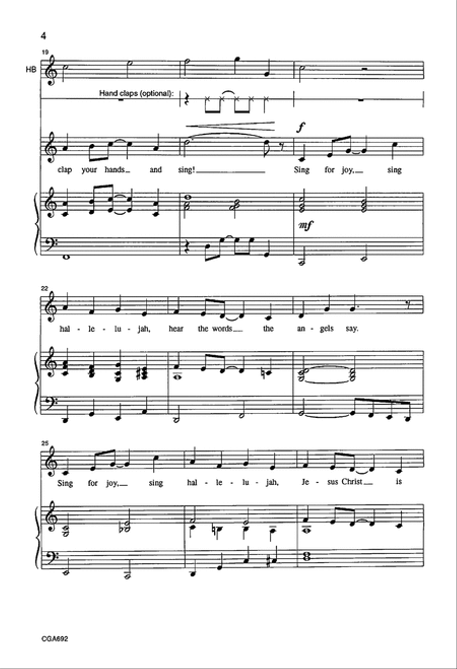 Jesus Christ is Born Today Unison Choir scores gallery preview page 4