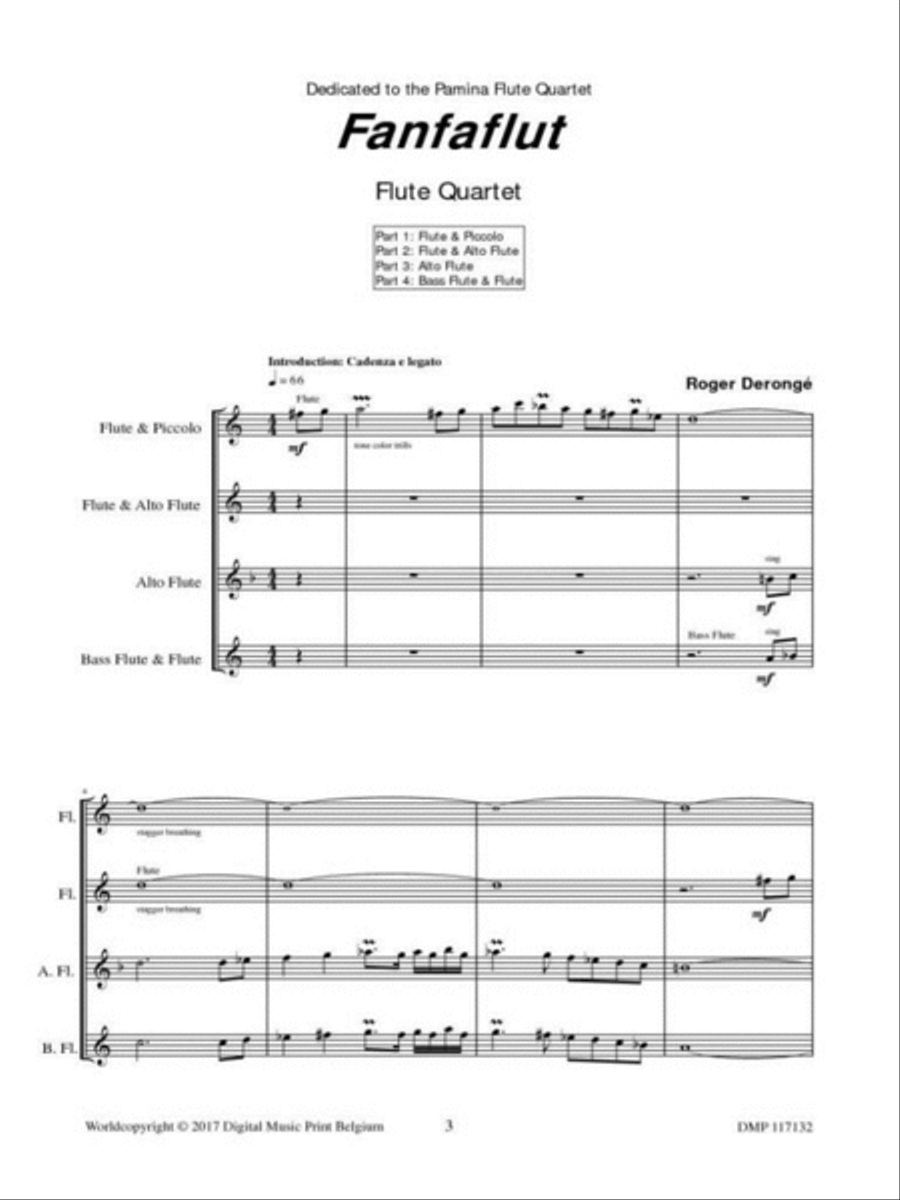 Fanfaflut Fanfaflut Flute Quartet scores gallery preview page 2