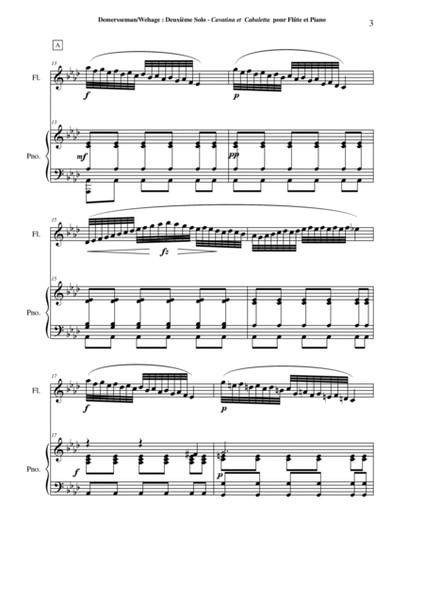 Jules Demersseman : Deuxième Solo : Cavatina et Cabaletta for flute and piano
