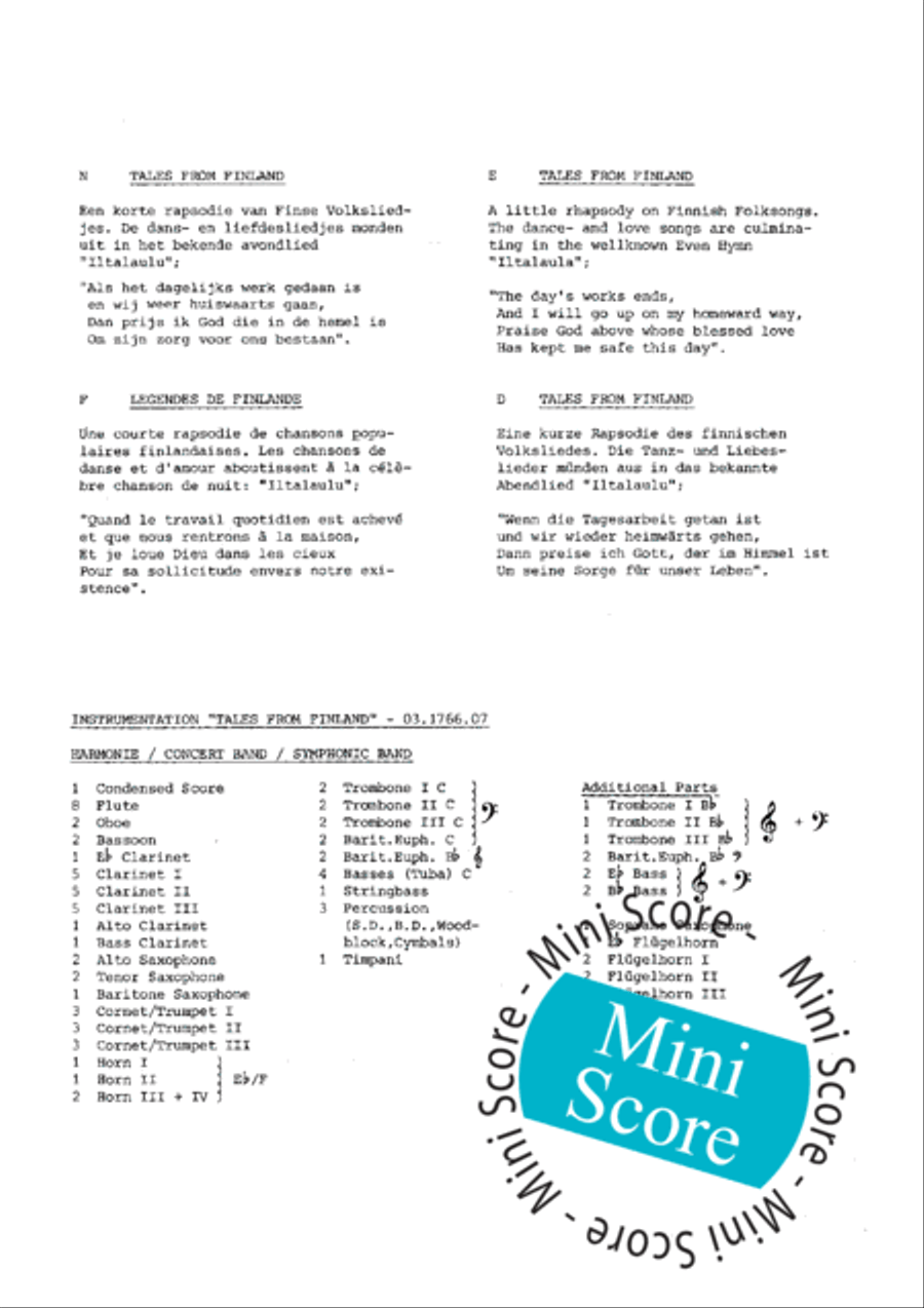 Tales from Finland Concert Band scores gallery preview page 4