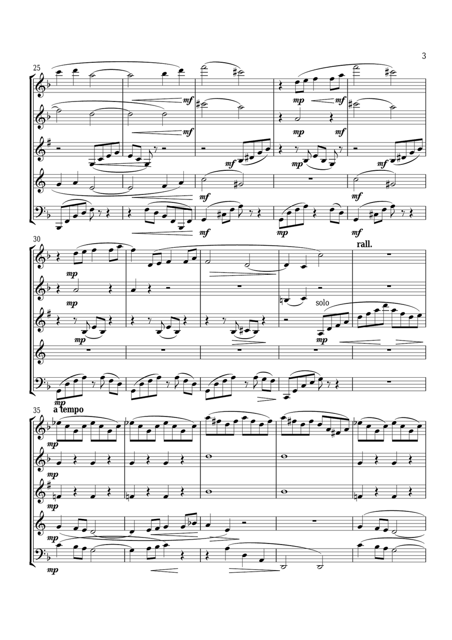 Reverie by Claude Debussy Woodwind Quintet - Digital Sheet Music page 3
