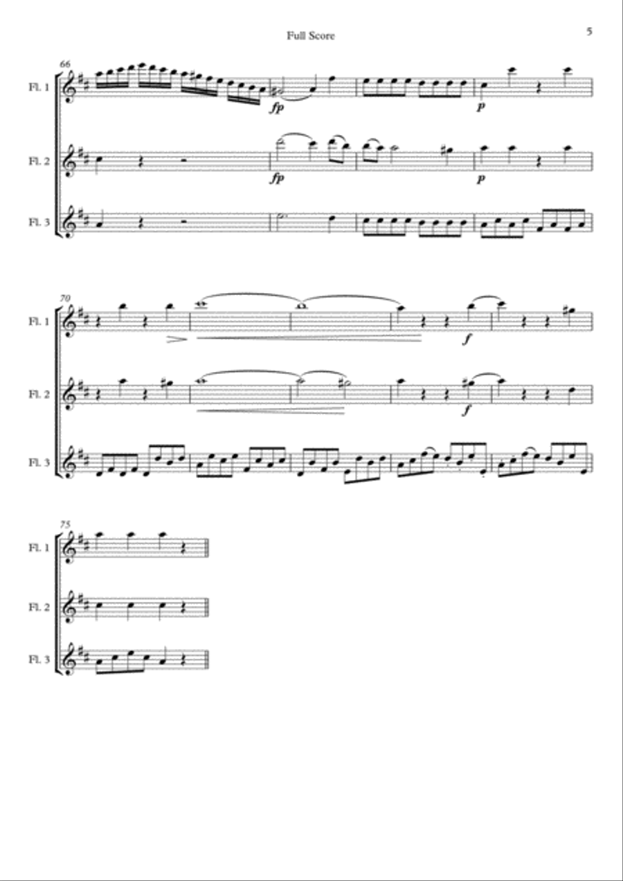 Flute Trio by Leonard de Call Flute Trio scores gallery preview page 5