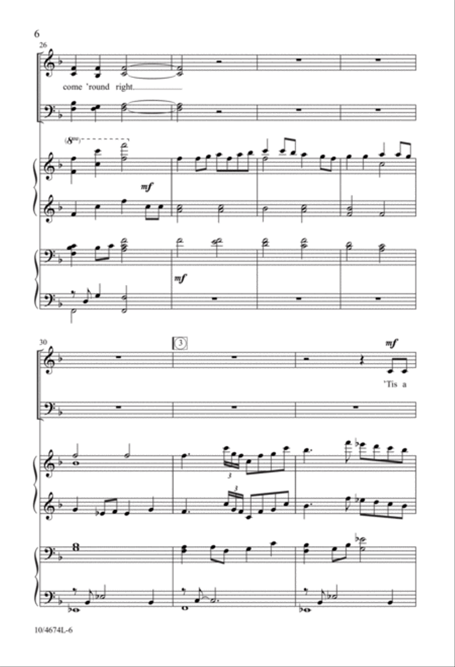 Simple Gifts 4-Part scores gallery preview page 6