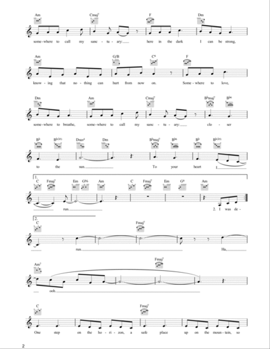 Sanctuary Piano scores gallery preview page 2