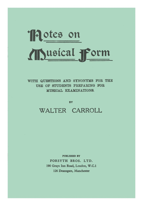 Notes on Musical Form