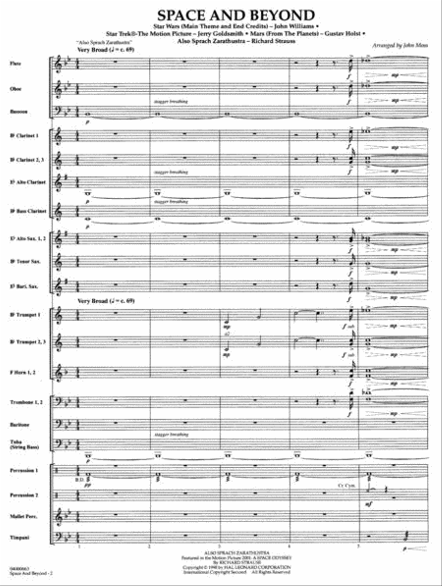 Space and Beyond Space and Beyond Concert Band scores gallery preview page 2