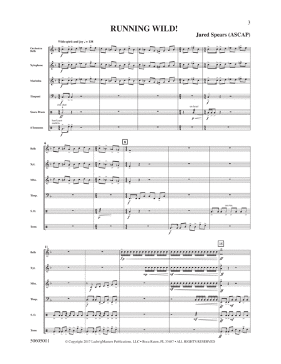 Running Wild! Running Wild! Chamber Music scores gallery preview page 1