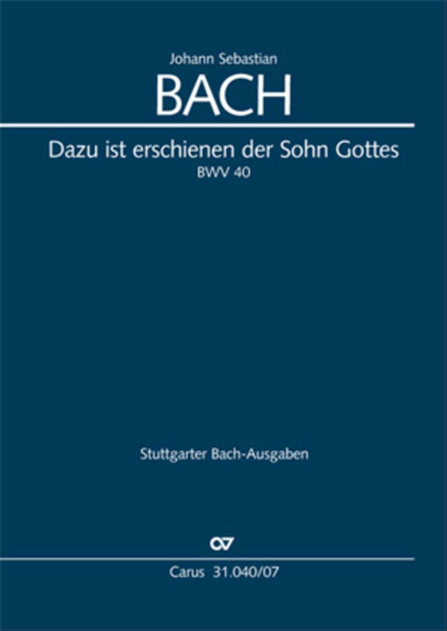 Christ was manifested for this purpose (Dazu ist erschienen der Sohn Gottes) ATB scores gallery preview page 1