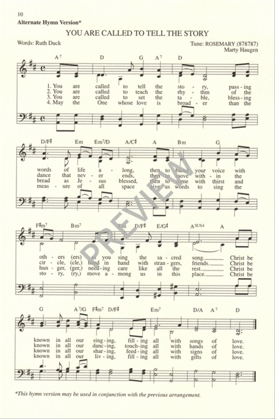 You Are Called to Tell the Story 4-Part scores gallery preview page 10