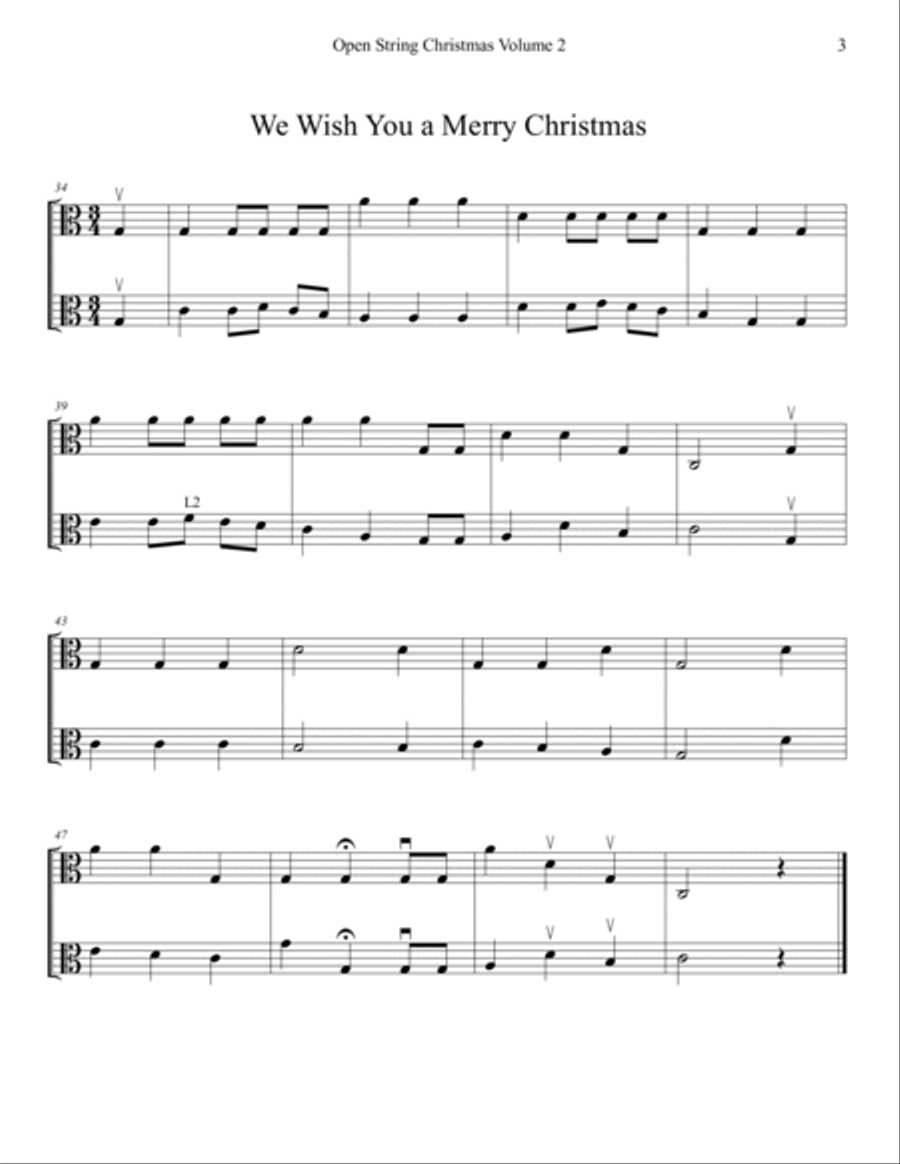 Open String Christmas for Viola, Volume 2 Viola Solo scores gallery preview page 3