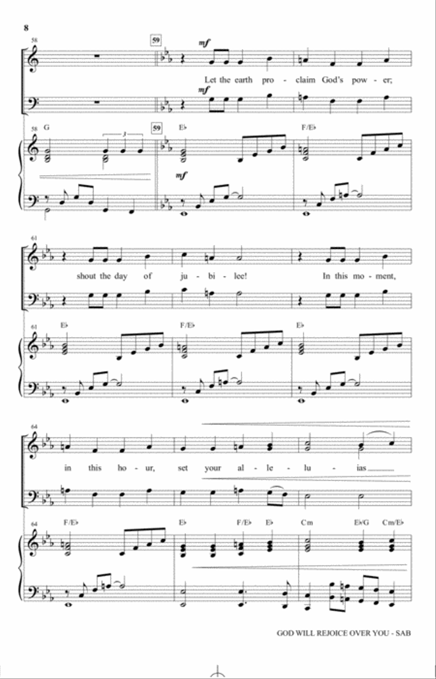God Will Rejoice Over You 3-Part scores gallery preview page 7