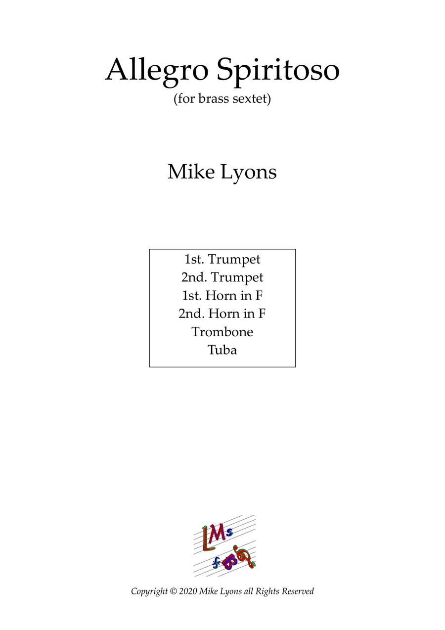 Brass Sextet - Allegro Spiritoso Small Ensemble scores gallery preview page 1