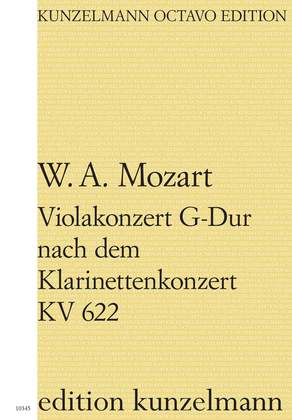 Book cover for Viola concerto in G major (after the clarinet concerto KV 622)