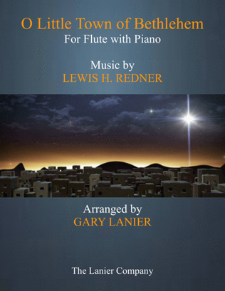 Book cover for O LITTLE TOWN OF BETHLEHEM (Flute with Piano & Score/Part)