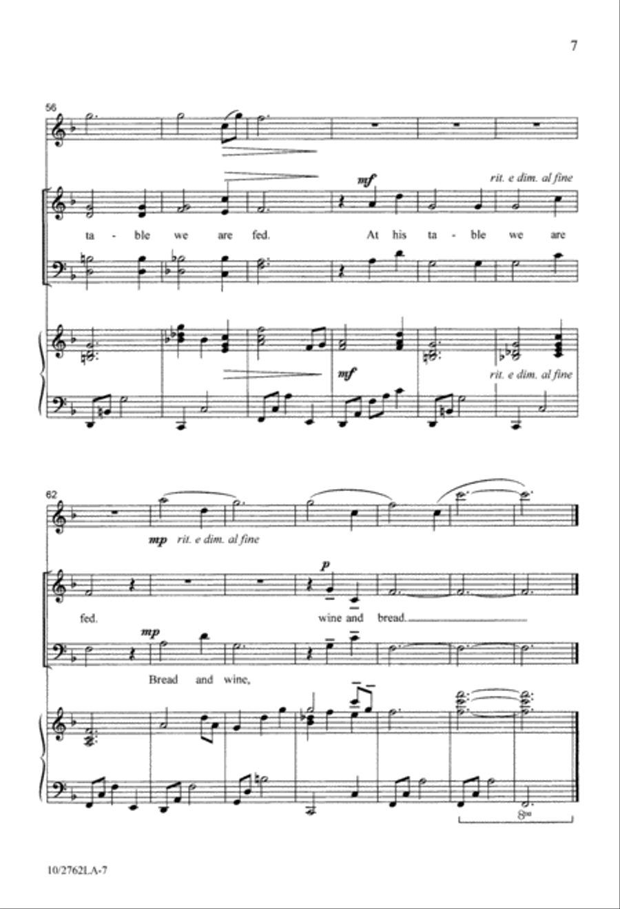 Feast of Heaven 4-Part scores gallery preview page 7