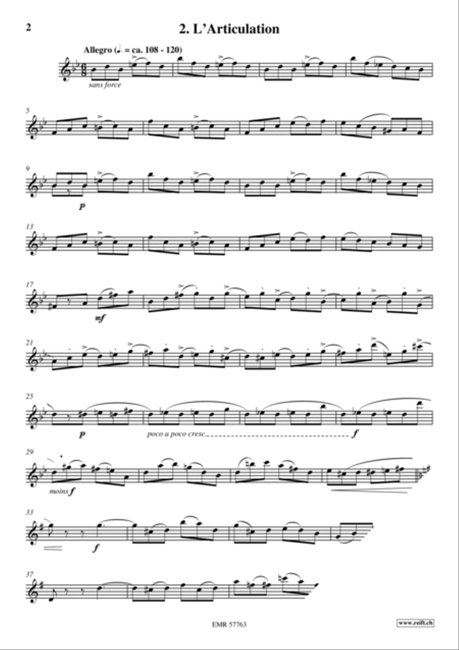 36 Etudes Transcendantes Flute Solo scores gallery preview page 4