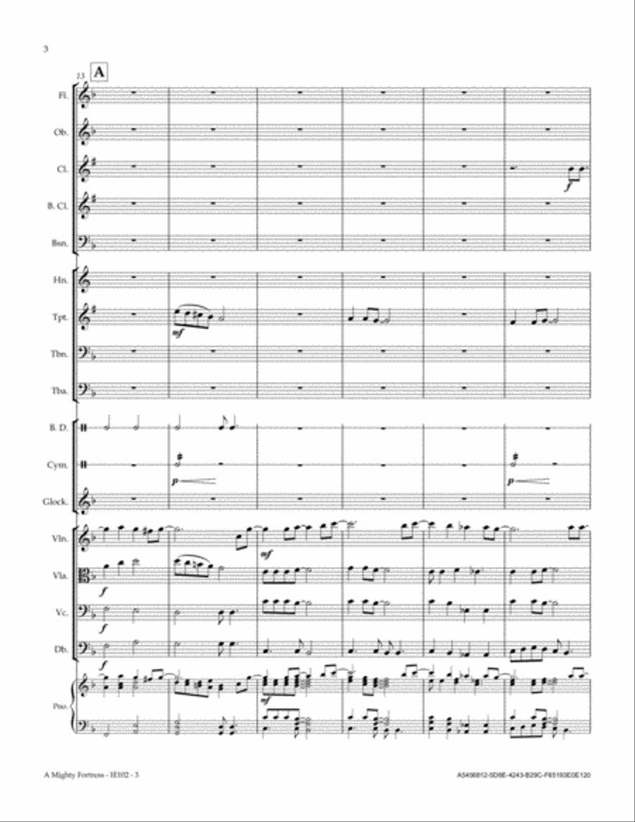 A Mighty Fortress Full Orchestra scores gallery preview page 4