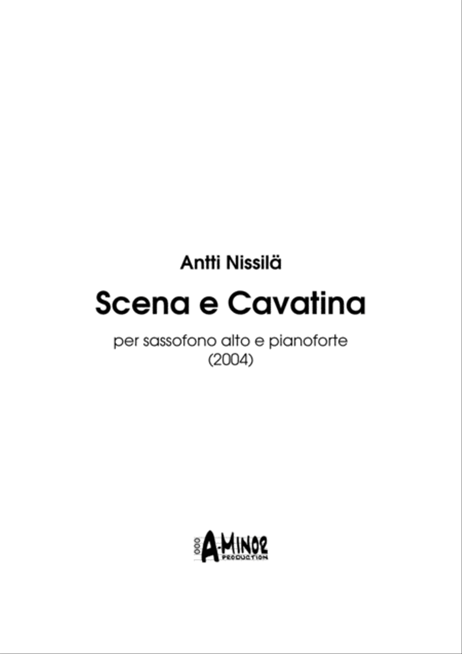 Scena e cavatina Scena e cavatina Alto Saxophone scores gallery preview page 1