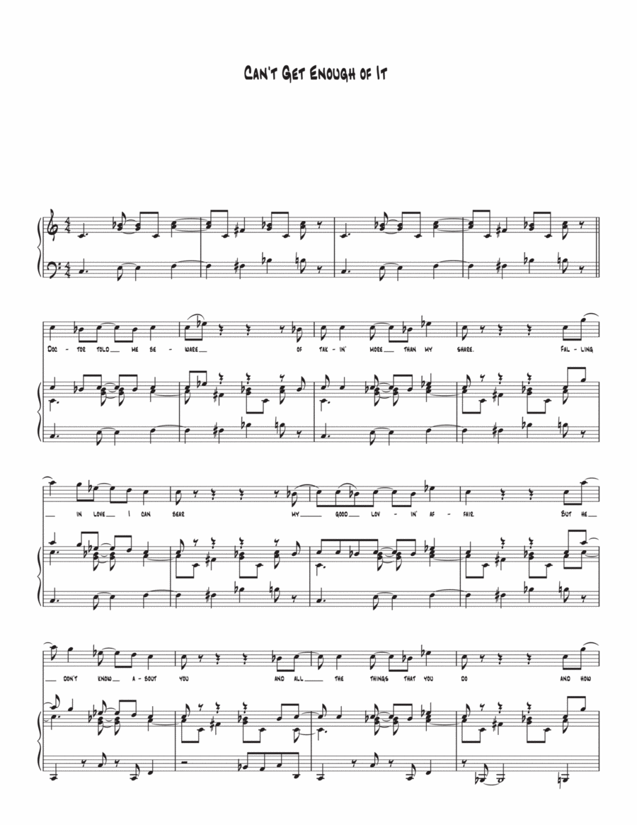 I Can't Get Enough Of It Voice scores gallery preview page 1