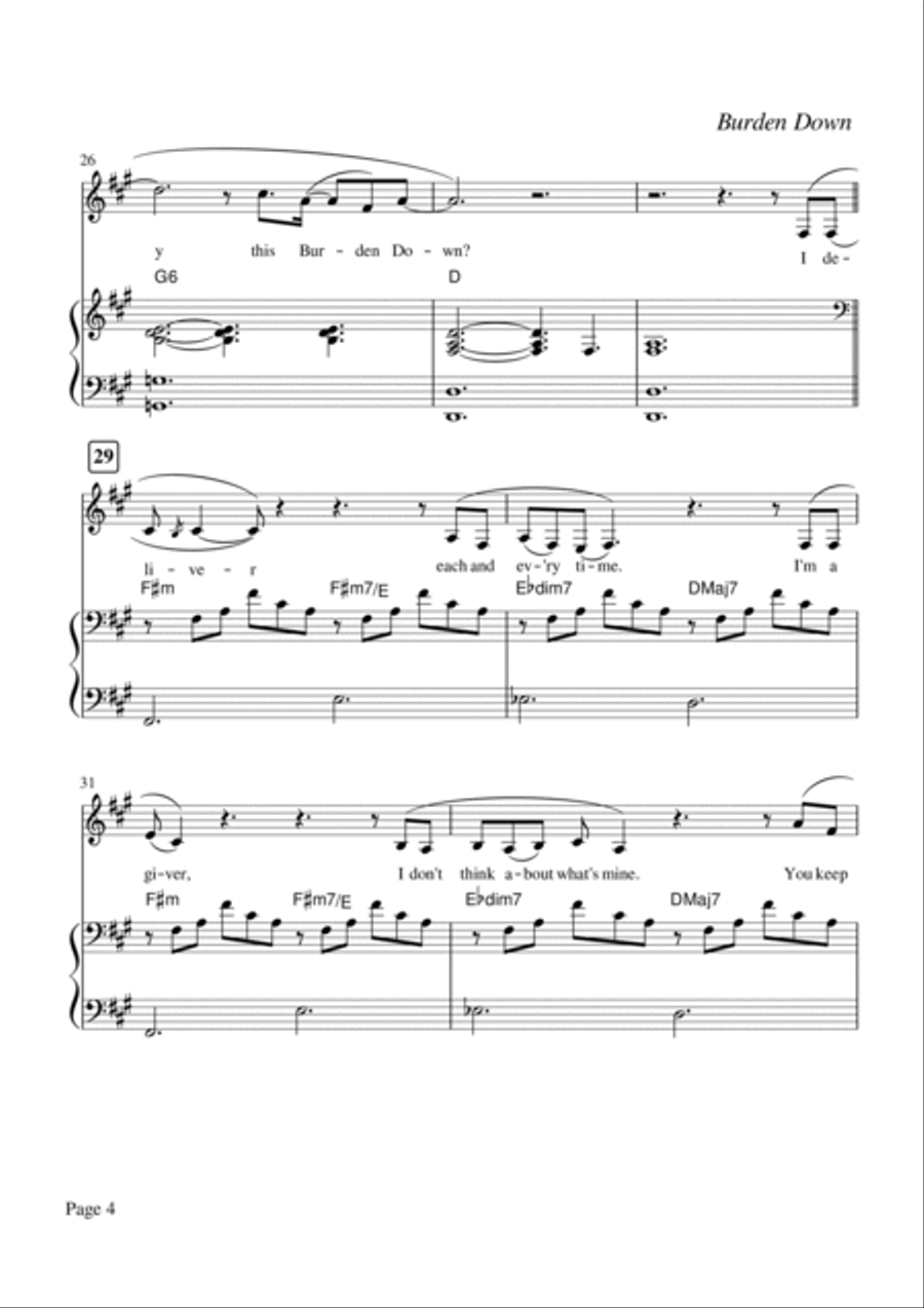 Burden Down Burden Down A Cappella scores gallery preview page 4