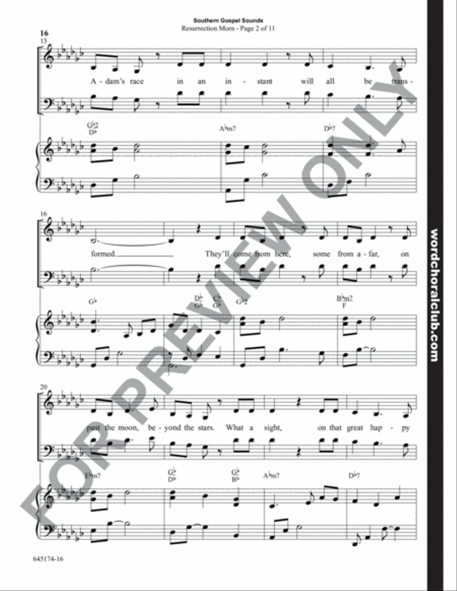 Southern Gospel Sounds - Choral Book 4-Part scores gallery preview page 17