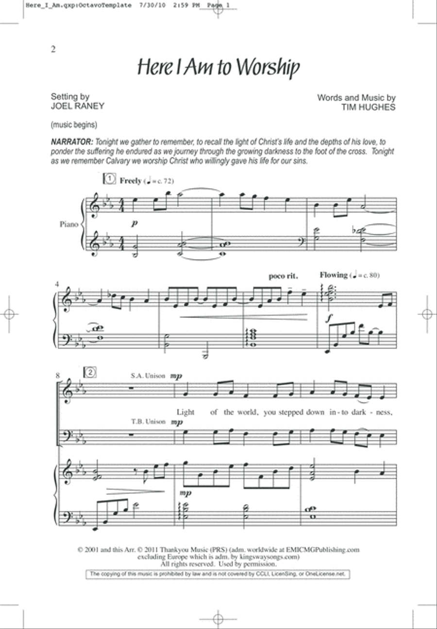 We Remember Calvary (SATB) 4-Part scores gallery preview page 4
