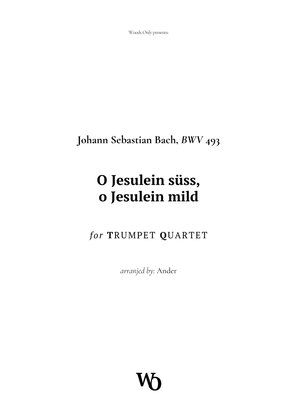 O Jesulein süss by Bach for Trumpet Quartet