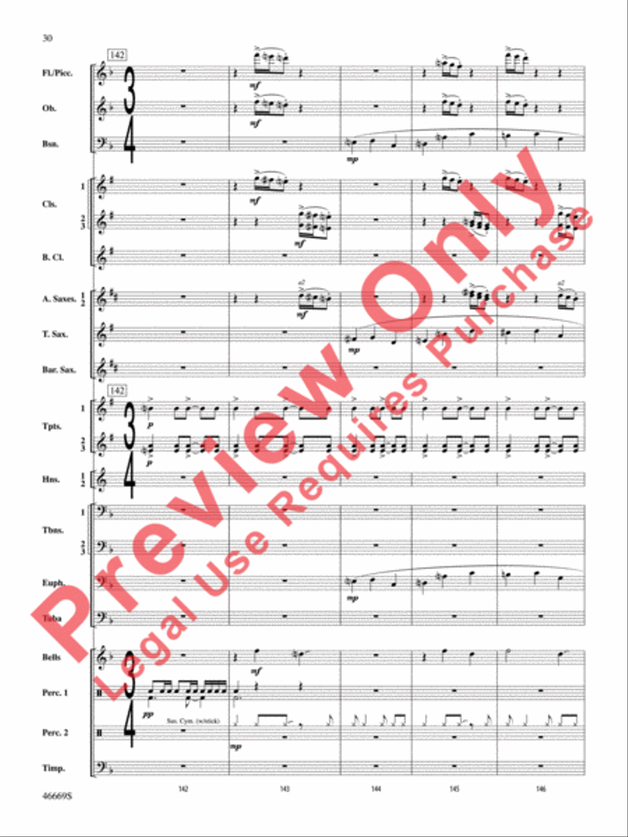 Oracles of the Sirocco Concert Band scores gallery preview page 31