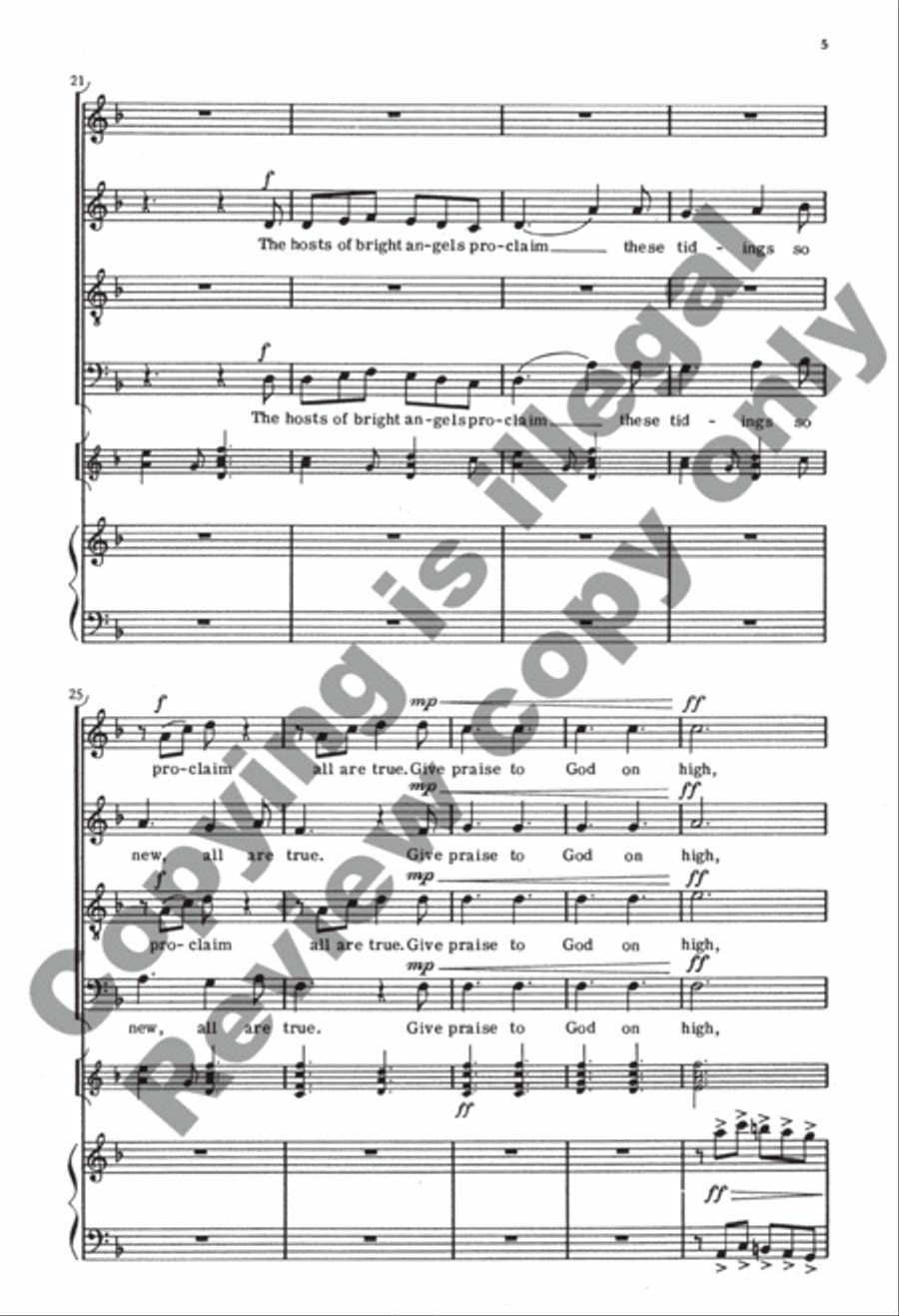 Ringeltänze 2. O Hark the Bell's Glad Song 4-Part scores gallery preview page 5