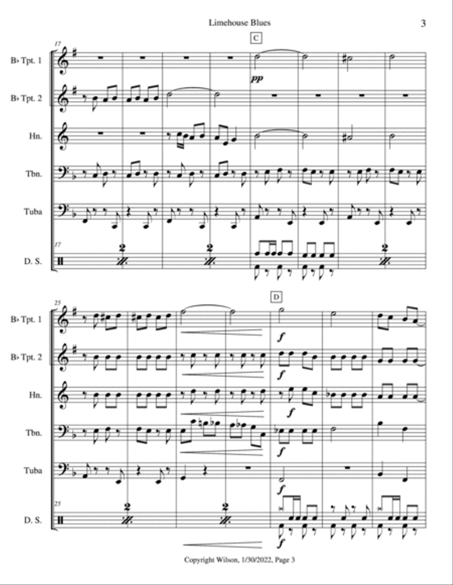 Limehouse Blues Brass Quintet scores gallery preview page 4
