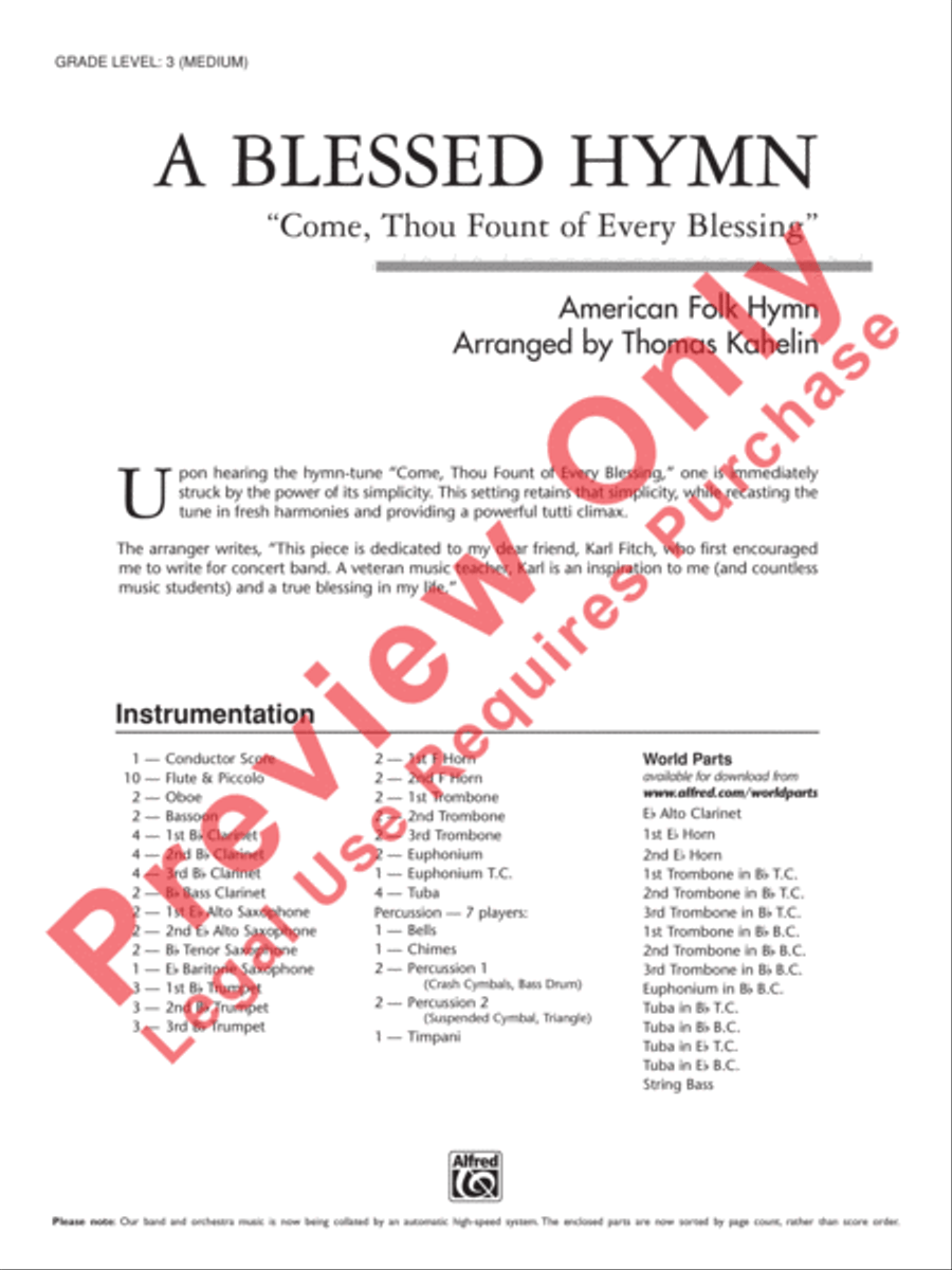 A Blessed Hymn A Blessed Hymn Concert Band scores gallery preview page 2