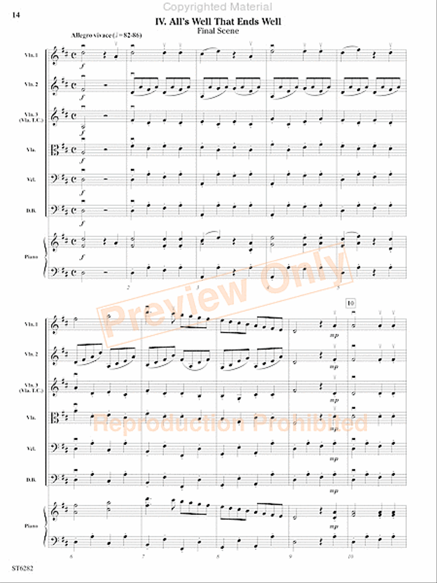 Suite from the Magic Flute String Orchestra scores gallery preview page 15
