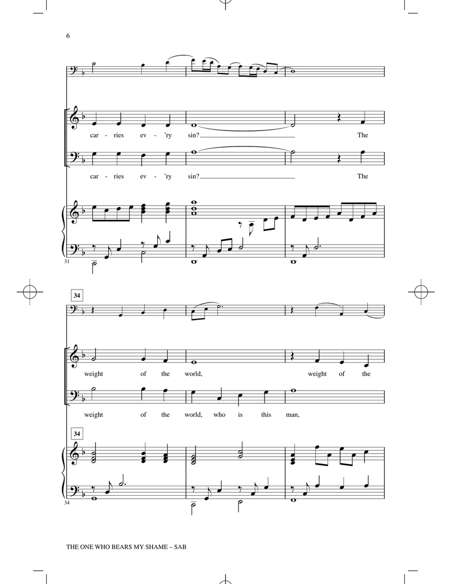 The One Who Bears My Shame 3-Part scores gallery preview page 5