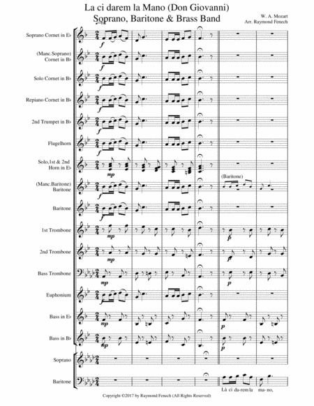La Ci darem La Mano - From Don Giovanni - W.A.Mozart - For Soprano, Baritone and Brass Band image number null